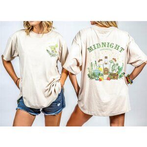 Midnight Margarita, Spooky T-shirt, Halloween Shirt Comfort Drop Shoulder Sleeve